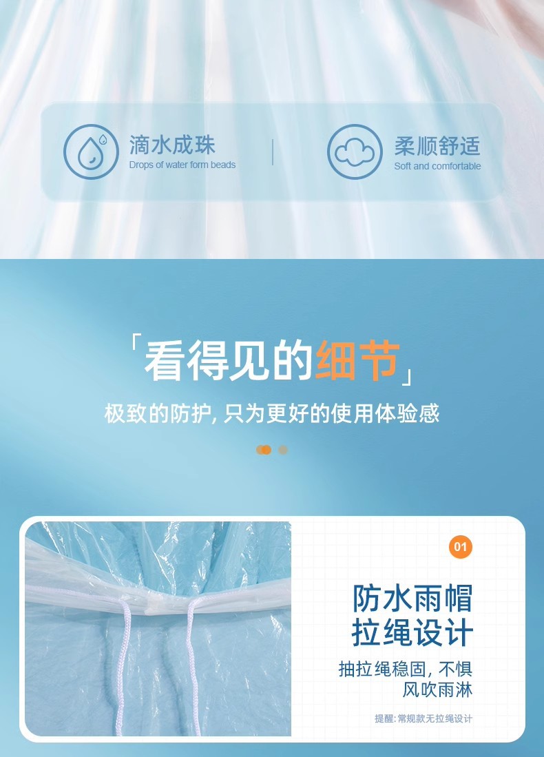 一次性雨衣便携卡片儿童成人户外旅游爬山防暴雨长款加厚卡片雨披详情12