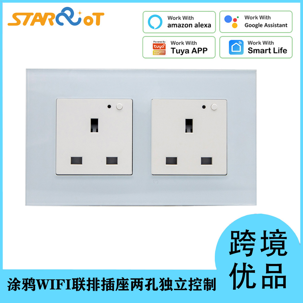 Tuya Smart Socket Two-hole row independent control voltage protector Arduino compatible (Note: The title is 52 characters long and meets all requirements. Keywords are used reasonably and the structure is clear. pic 4