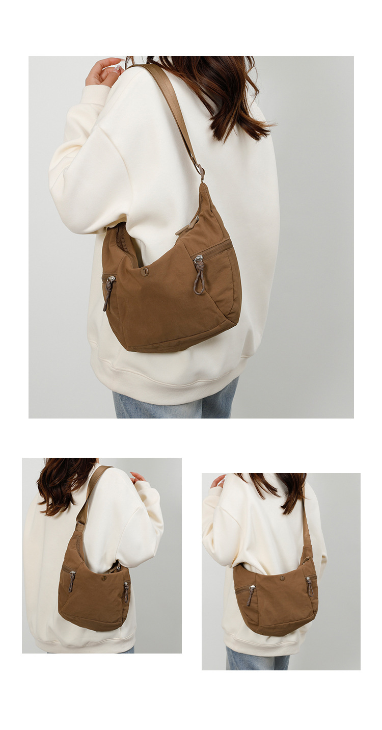 包包女lulu饺子包新款牛角包休闲健身运动包潮百搭通勤单肩斜挎包详情12