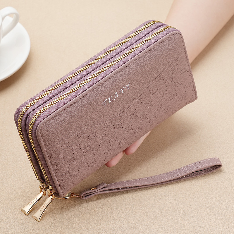 钱包女生长款双拉链wallet手机包女士钱夹大容量手拿包零钱包批发详情14