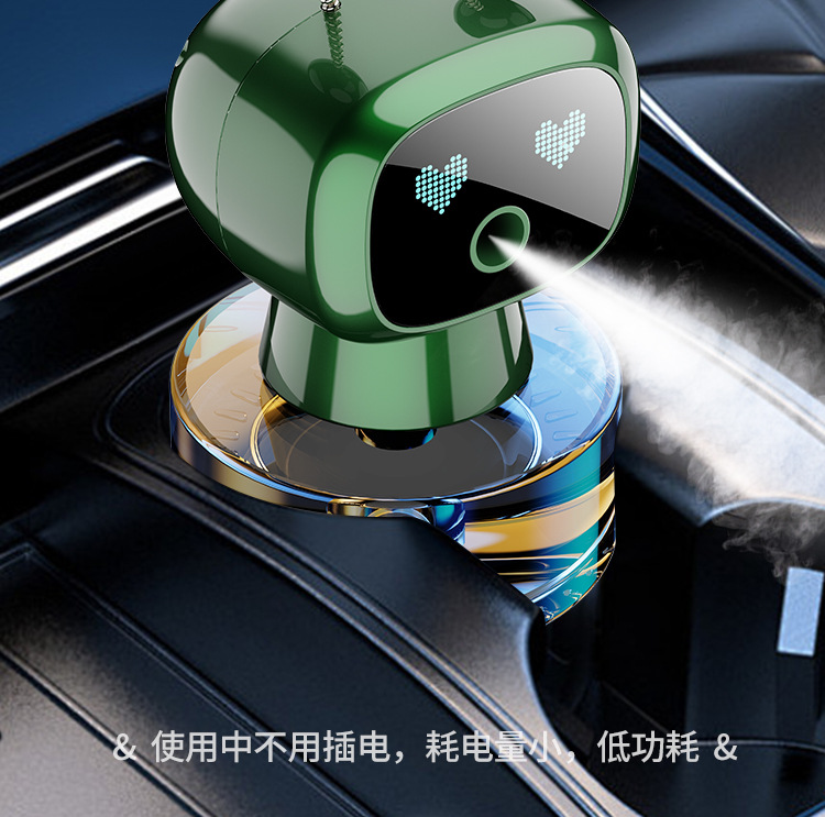 新款车载香水香薰高级感自动喷雾汽车香氛智能喷雾香薰机香水座详情5