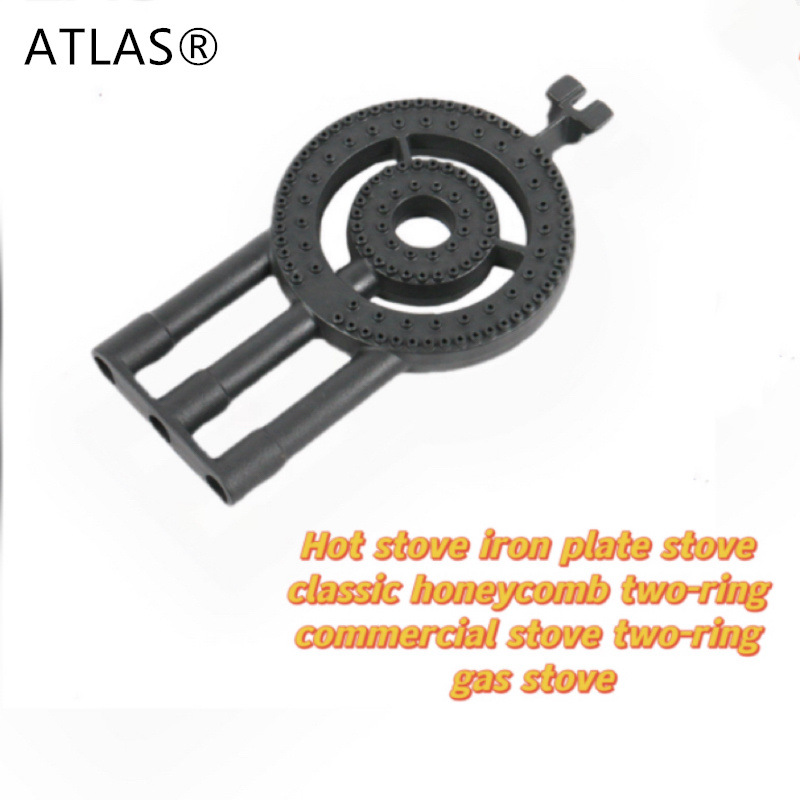 Cast iron double-ring fierce burner, commercial gas stove, outdoor portable three-tube stove pic 8