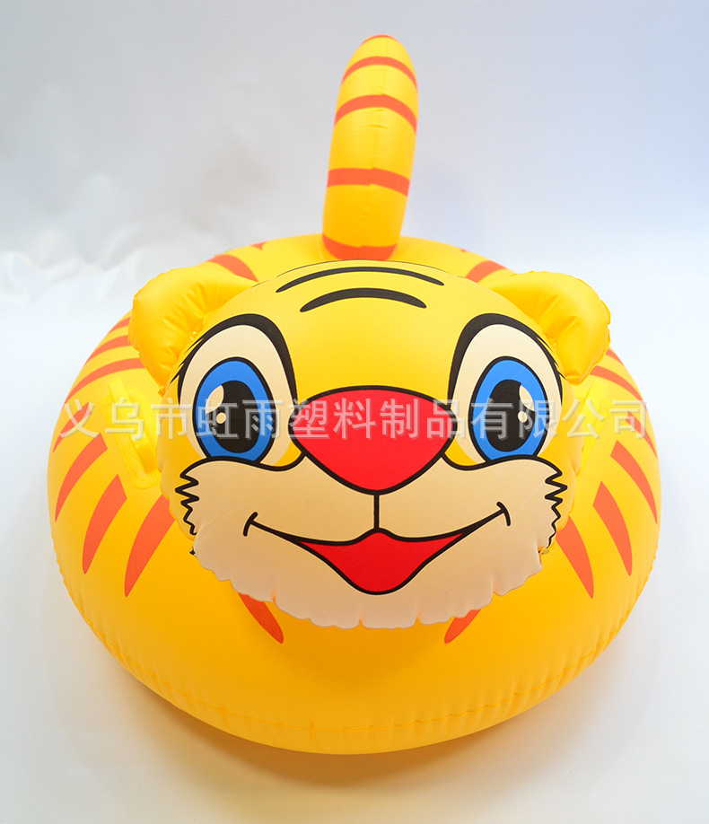 Tiger infant inflatable swimming boat, large baby prone boat with sitting boat manufacturer wholesale cartoon inflatable toys pic 3