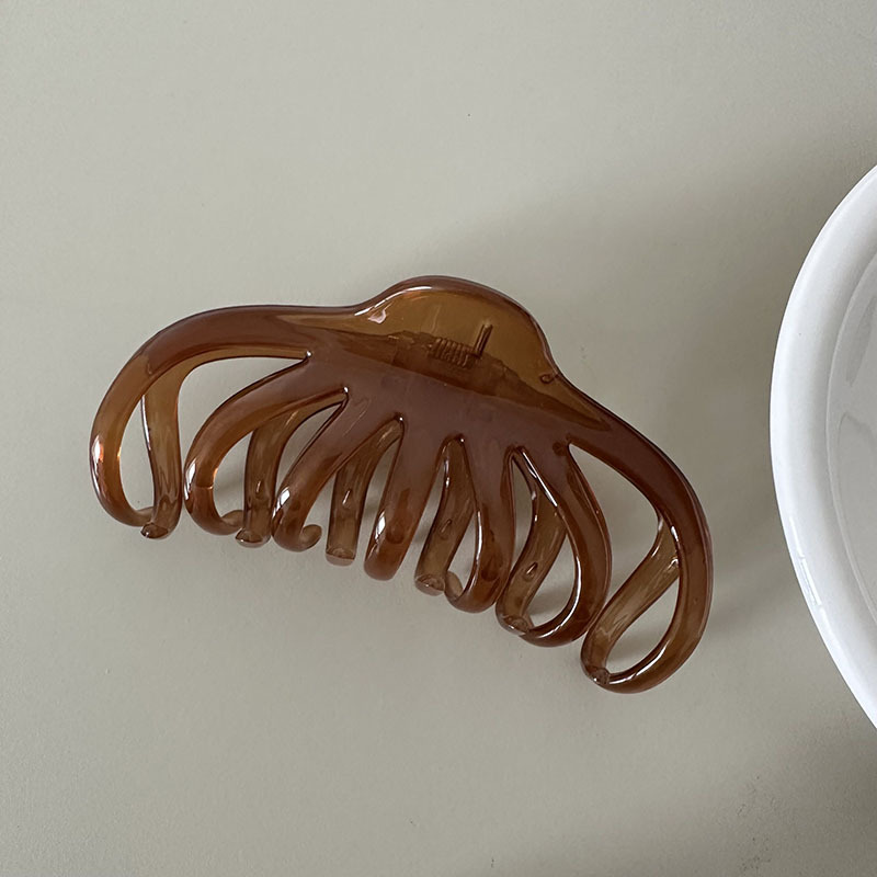 透色菊花抓夹大号发量多发夹简约百搭款夹子盘发鲨鱼夹发饰新款详情16