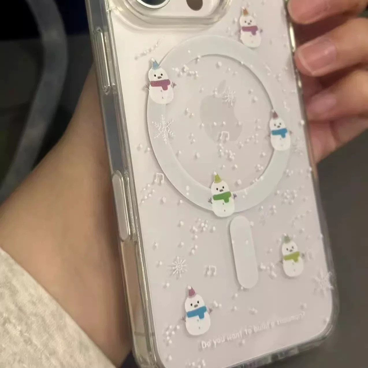 The Little Dog Snowman is suitable for Apple iPhone16PROMAX, featuring an AI camera, touch control and dynamic buttons, and a magnetic phone case pic 7