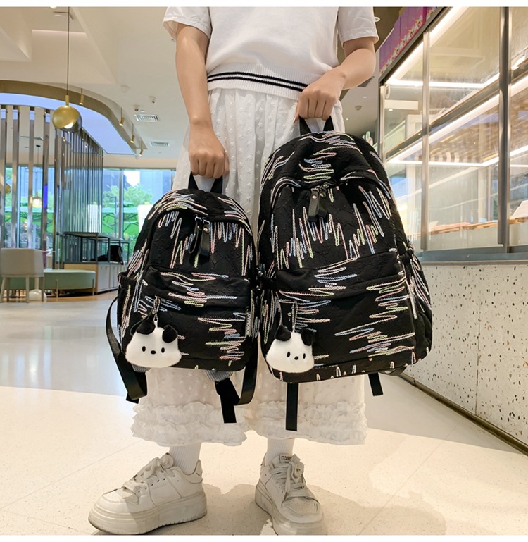 双肩包女生出游可爱少女简约大学生百搭轻便时尚春游中学上课书包详情13