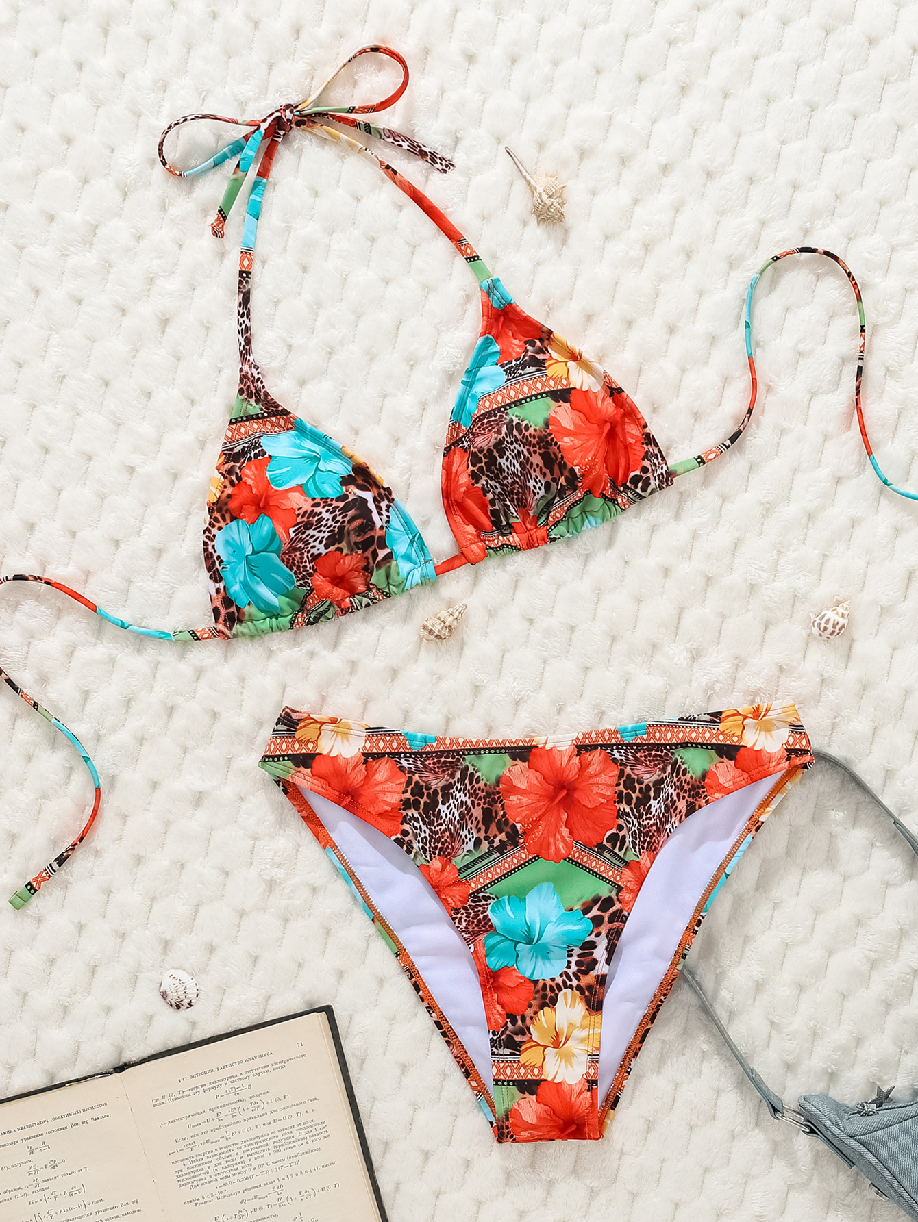 2026 New European and American cross-border bikini print leopard print strap triangular cup sexy bikini two-piece swimsuit for women pic 23