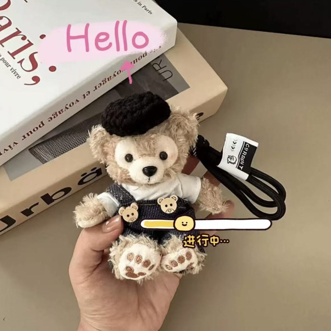 秋冬复古雪莉玫达菲熊包包挂件汽车钥匙扣女毛绒娃娃公仔玩偶礼物详情6