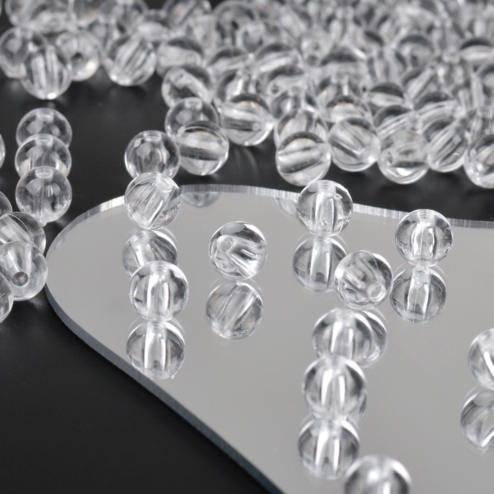 3-16mm acrylic special A transparent straight-hole round beads, loose beads, diy mobile phone chain, keychain, bag bead material pic 2