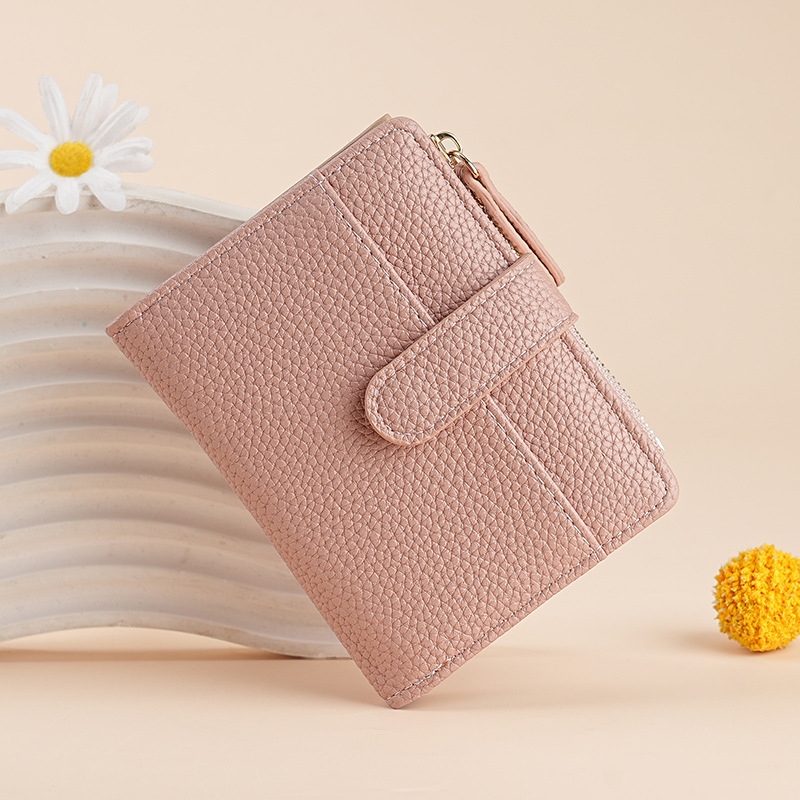 新款女士钱包短款跨境时尚卡包女高级感气质两折多卡位拉链零钱包详情24