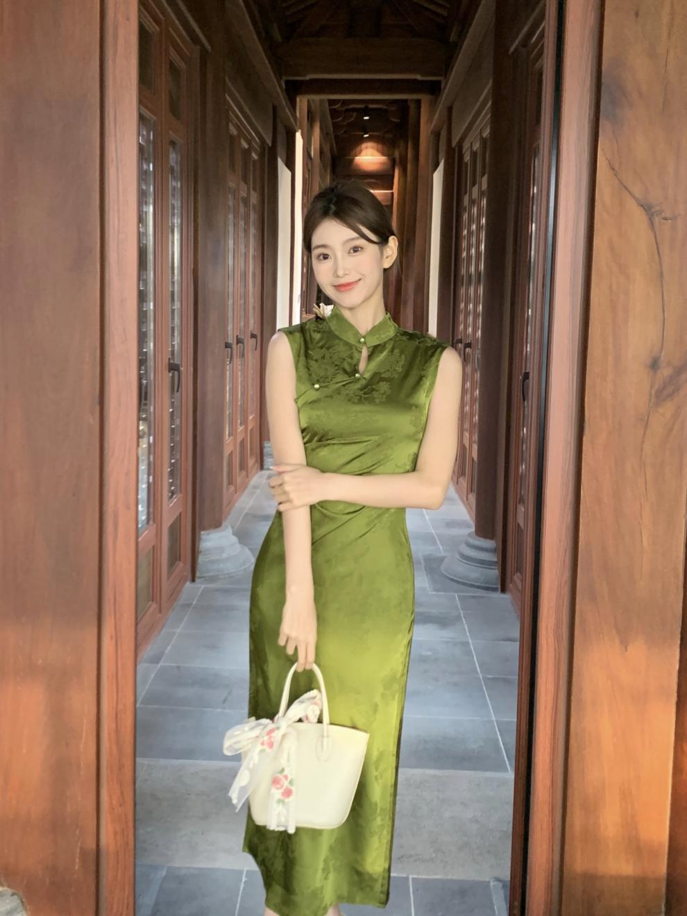 伊茉夏怜语~新中式高端女装连衣裙2024夏季高级感改良女装旗袍裙详情24