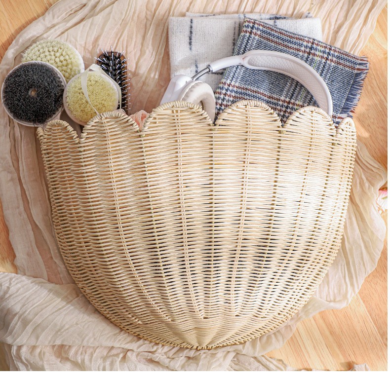 田园风藤编壁挂钥匙储物篮家居民宿装饰玩具杂物收纳篮手工编织篮详情10