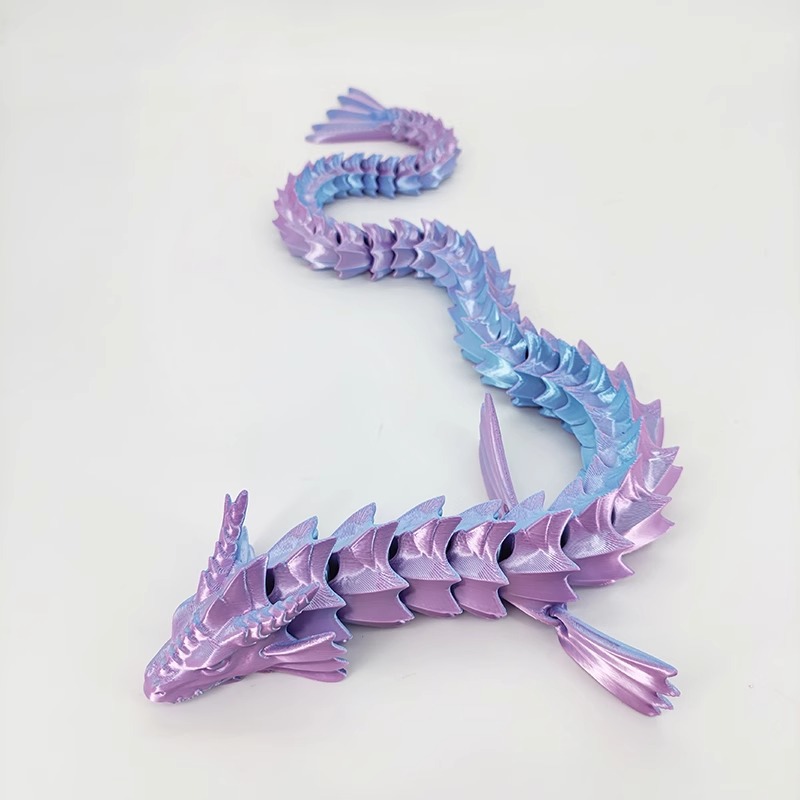 【跨境爆款】3d打印摆件玩具蛟龙水龙海龙关节可活动夜光儿童装饰详情5