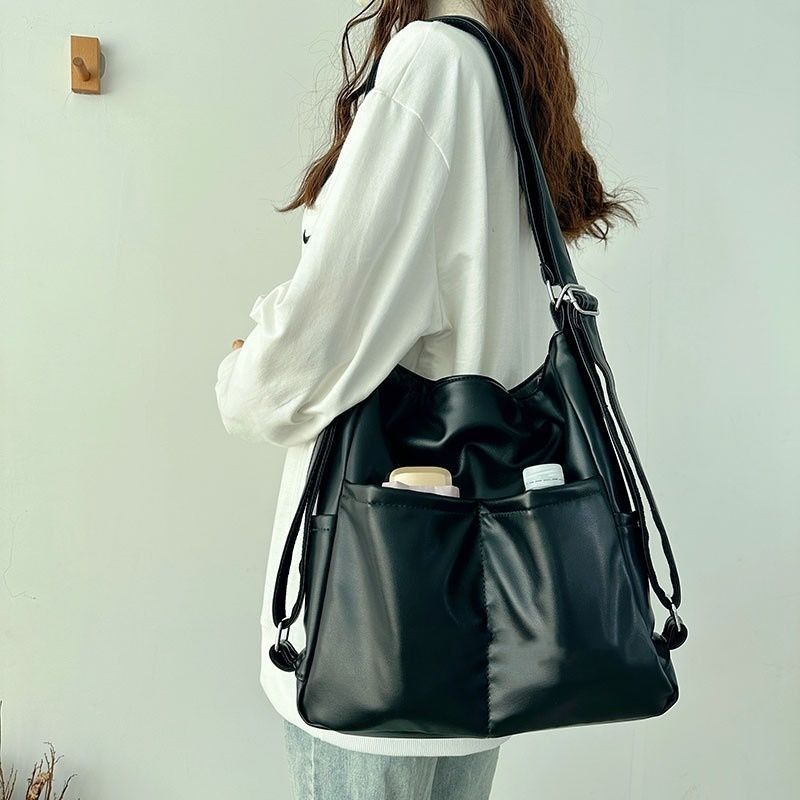 原创夏天软皮包包女大容量三用背包通勤托特包多功能背包斜跨书包详情16