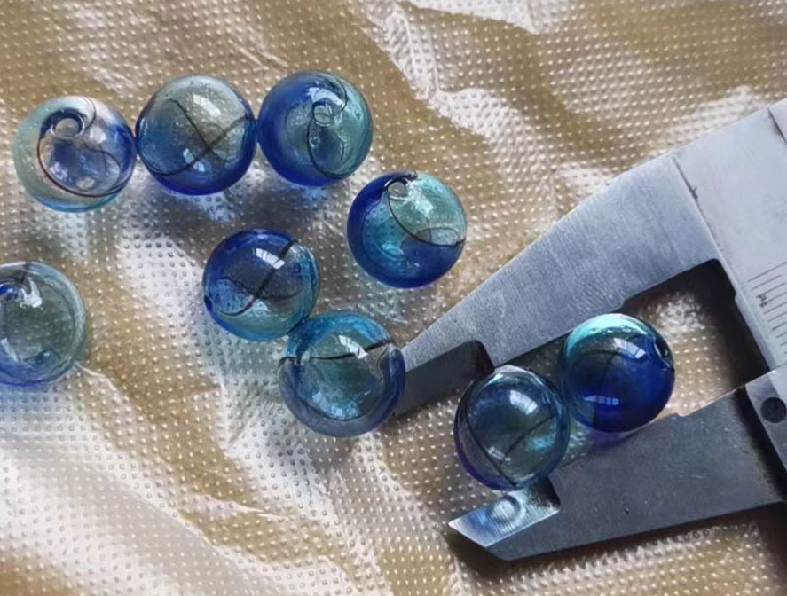 古法琉璃复古彩色空心琉璃珠琉璃泡泡琉璃球DIY仙女耳环手链项链详情1