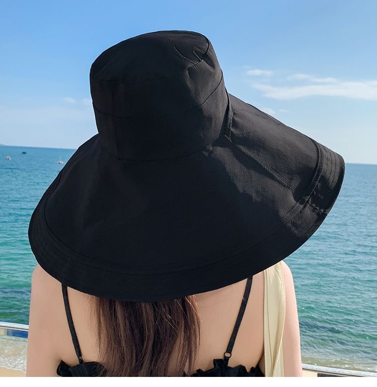 超大檐渔夫帽大沿女夏遮脸双面加大帽檐遮阳防晒帽子防紫外线太阳详情10