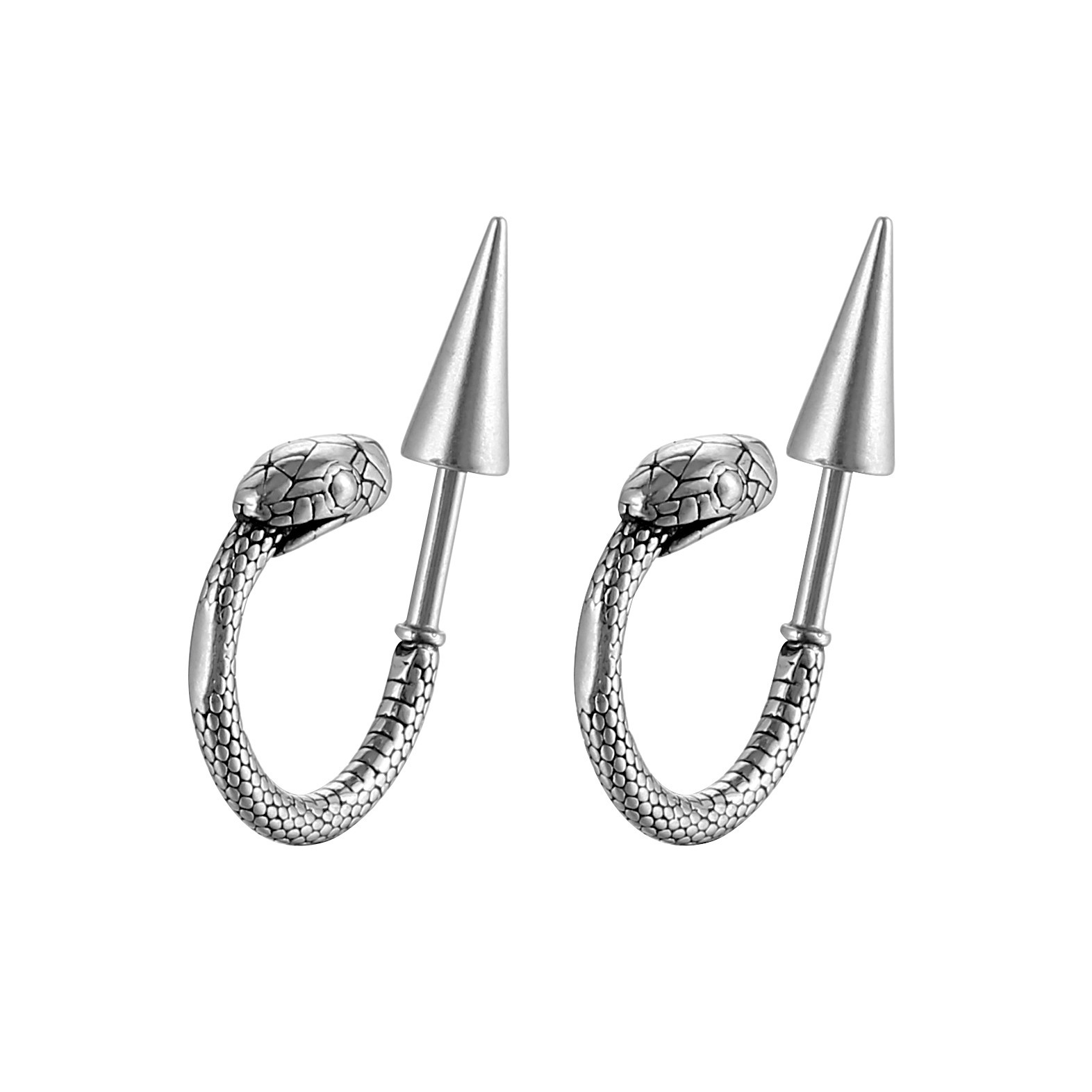 跨境热卖女士耳环气质简约耳骨顶欧美风男士穿刺耳骨钉1.2粗潮详情14