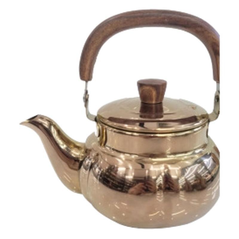 不锈钢锤纹壶带滤网茶壶 饭店水壶酒店泡茶壶外贸出口水壶金色壶详情1