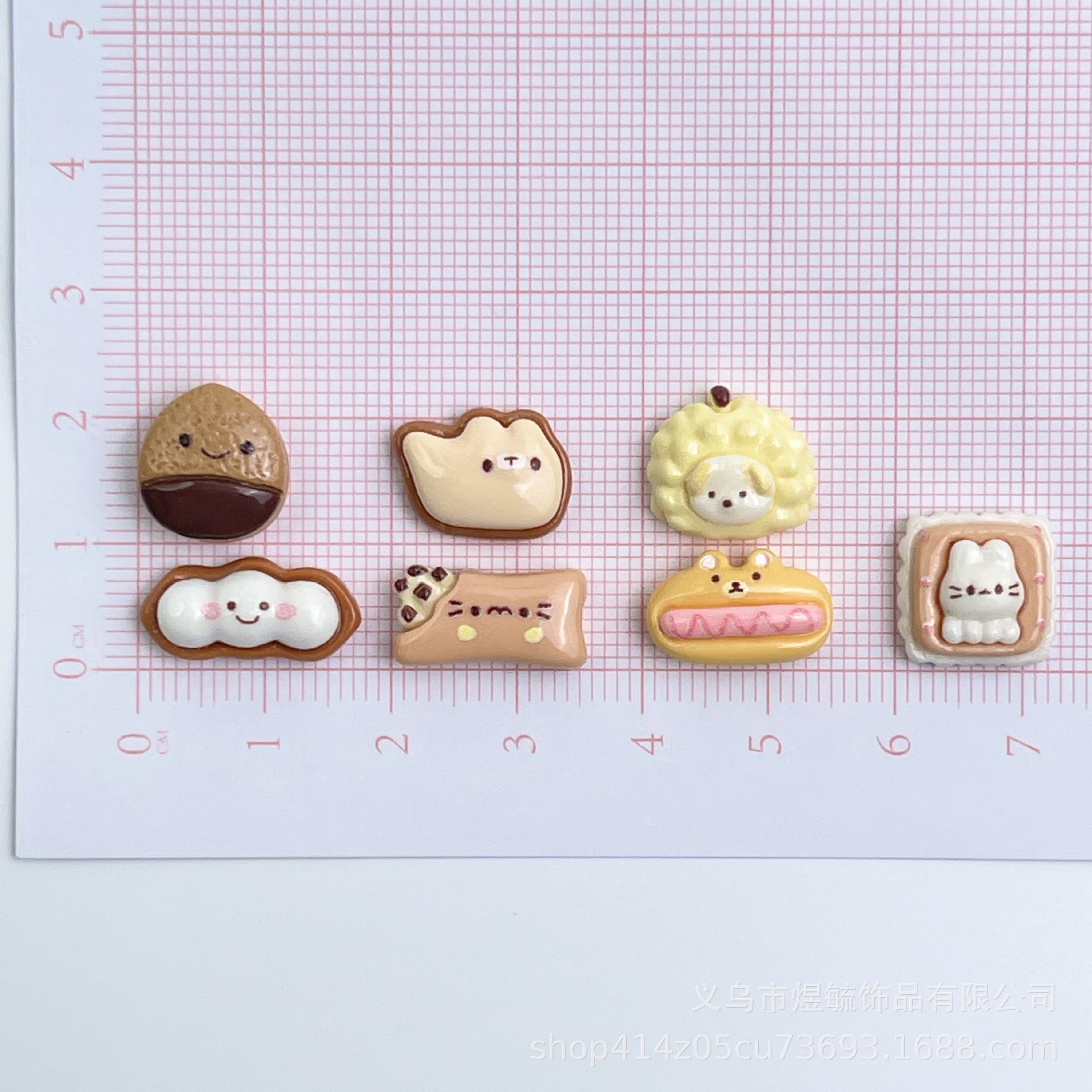 Macaron food and play tableware, cheese, cute shoe buckles, diy accessories, cartoon mini knives and forks, hair clips, resin accessories pic 4