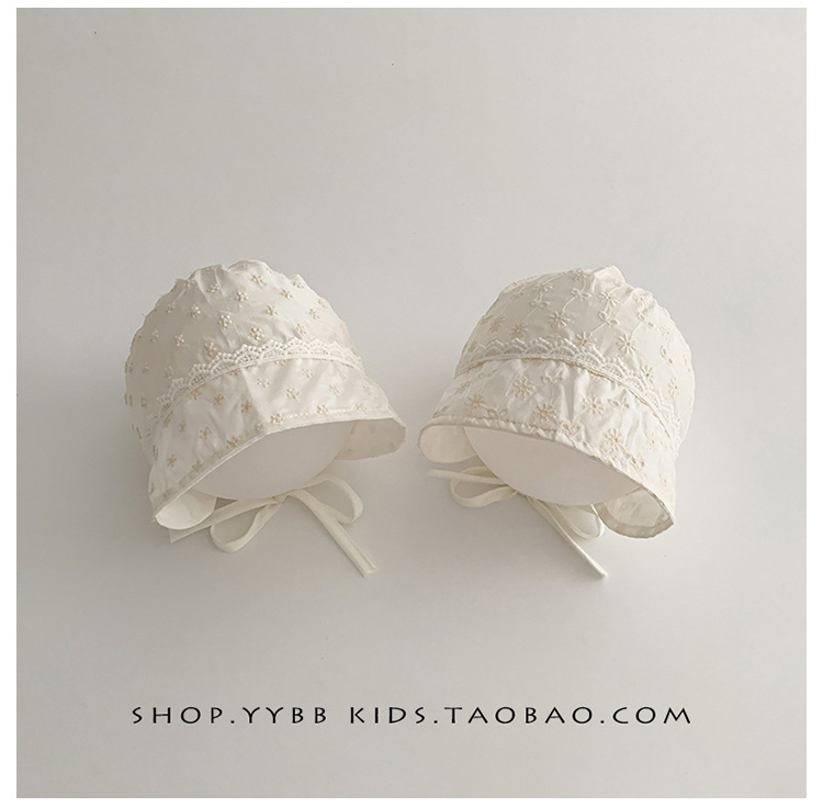 婴儿帽子夏季透气网眼女宝宝网纱公主宫廷帽防晒小月龄女童胎帽春详情10