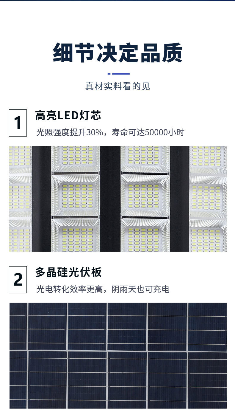 太阳能路灯特斯拉款一体化太阳能路灯户外防水庭院灯跨境爆款家用详情9