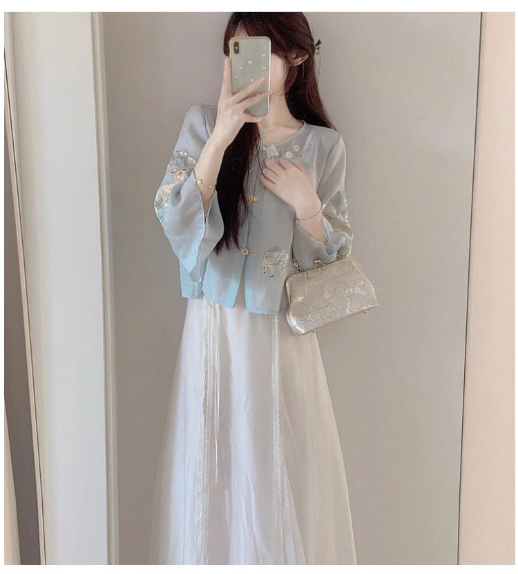 新中式国风马面裙套装女夏季2024新款唐装中国风女装改良汉服成人详情7