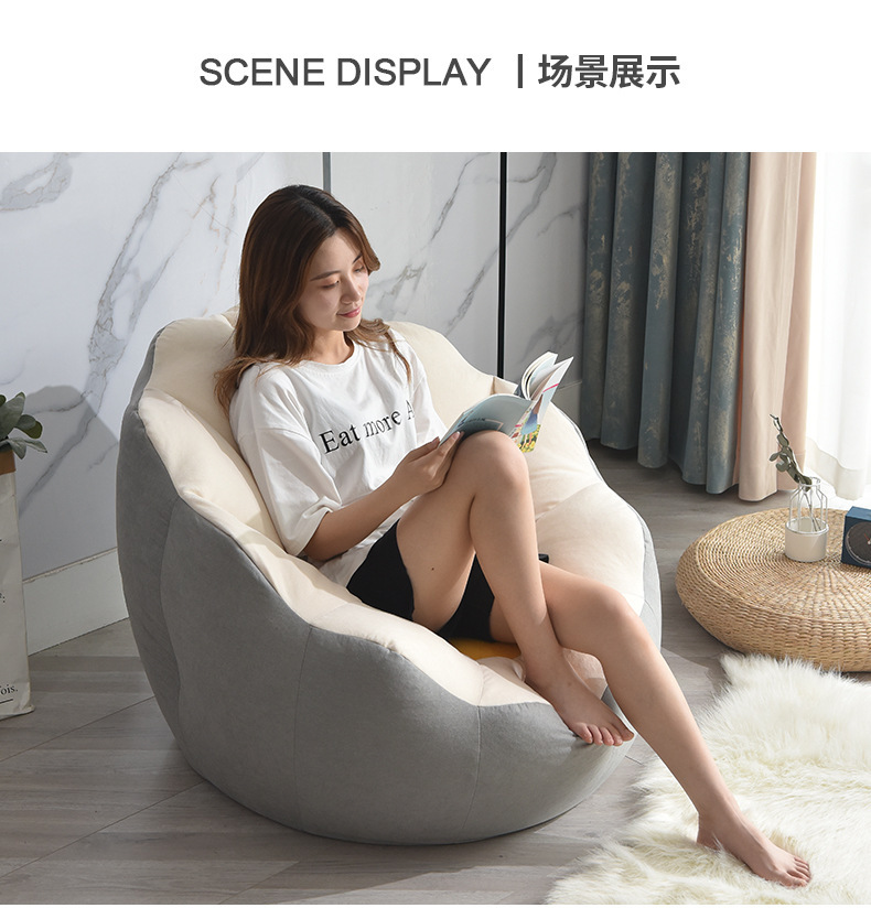 Sleeping and lying lazy sofa, bean bag sofa, single lounge chair, balcony leisure chair, tatami, bedroom small sofa pic 12