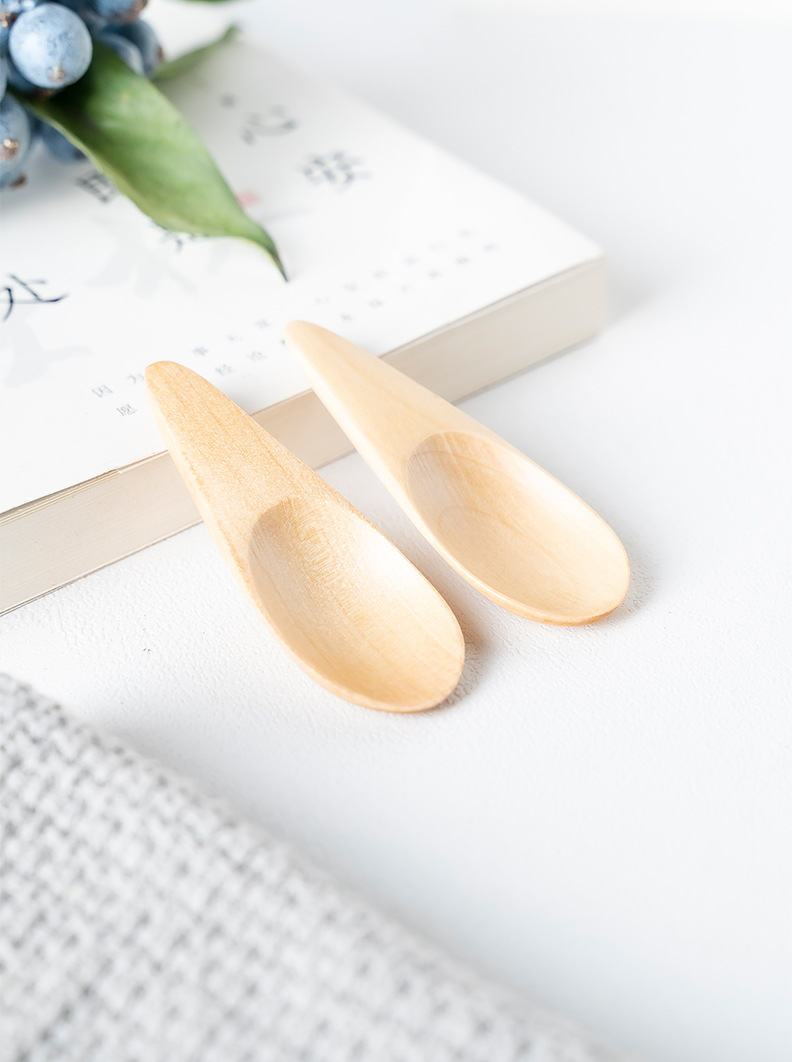 Wholesale of mini creative short-handled wooden spoons, tea spoons, milk powder spoons, coffee spoons, spice spoons, salt spoons and wooden spoons pic 10