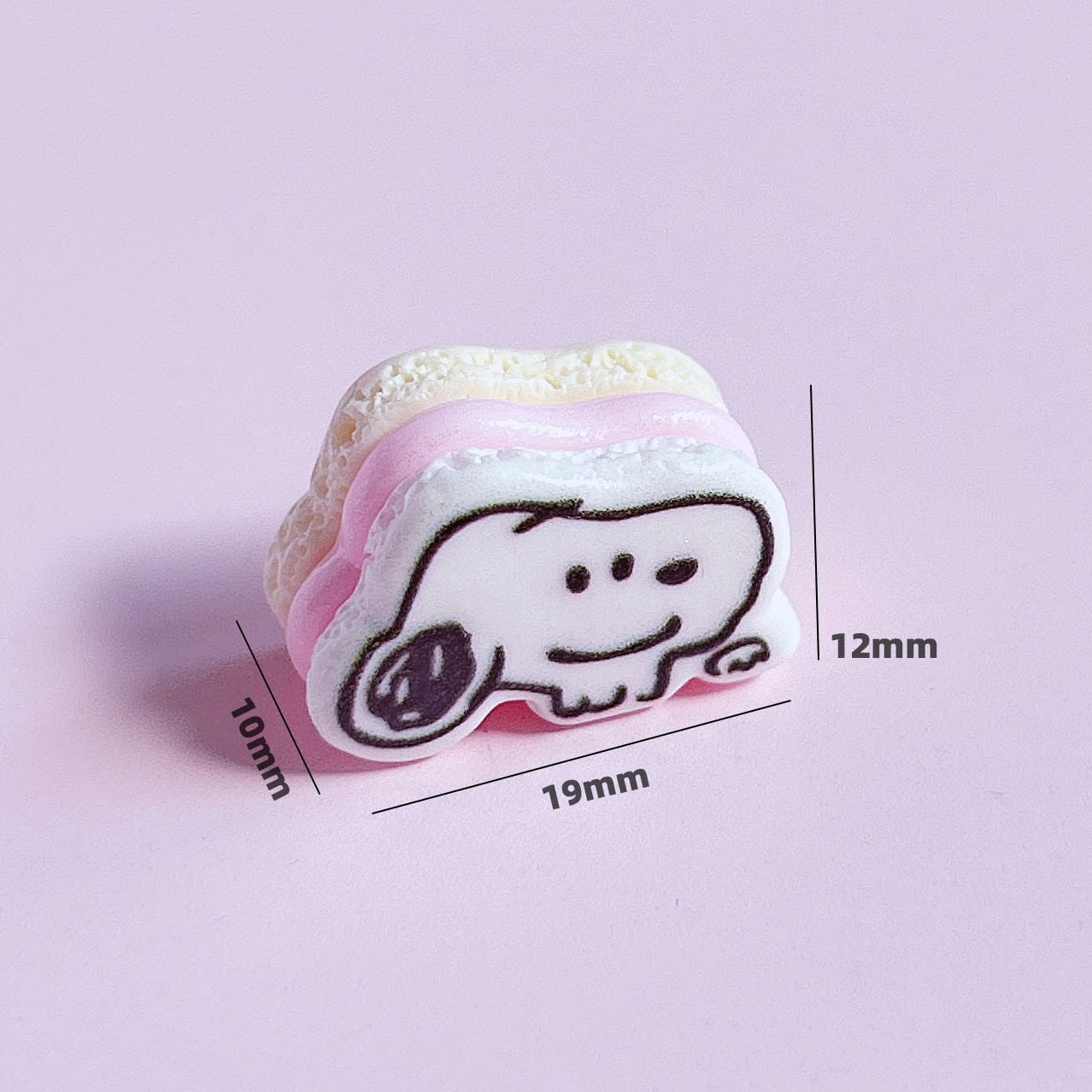 Trendy cartoon sandwich cookies, food toys, decorations, diy pendants, accessories, hair ornaments, handmade cream phone case stickers pic 13