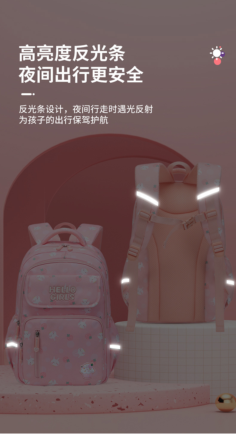 schoolbags2024新款小学生书包女孩1-3-6年级护脊儿童背包6至12岁详情12