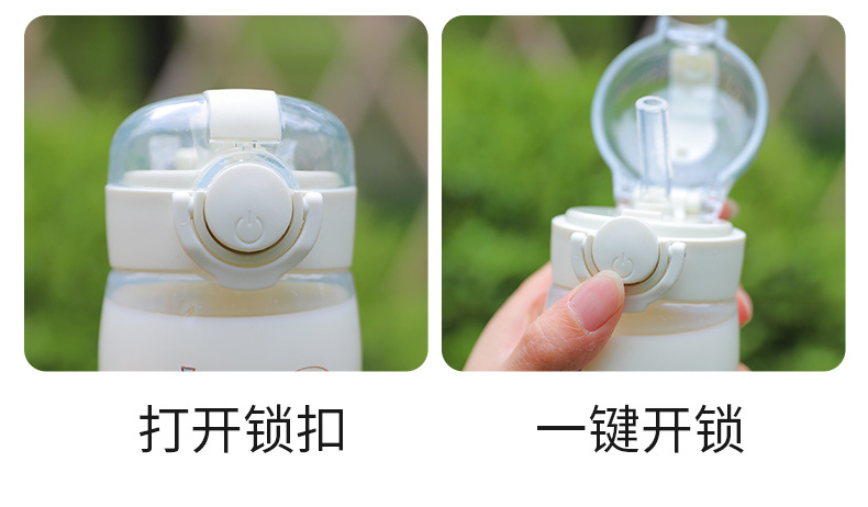 可爱高颜值塑料水杯儿童便携弹跳吸管学生户外运动随手杯日用百货详情5