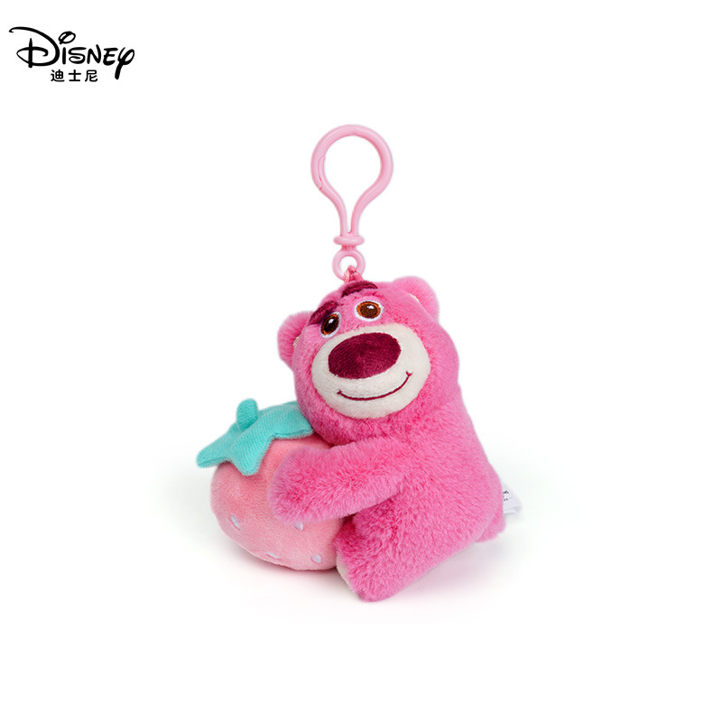 Disney official Strawberry Bear plush pendant toy Story plush doll keychain bag pendant gift pic 6