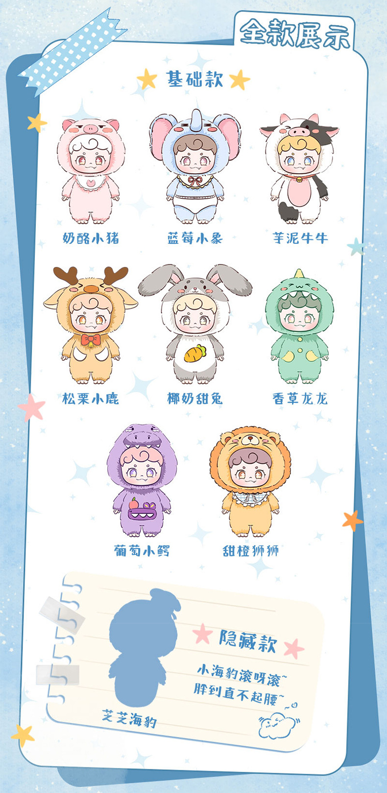 正版云悠悠梦幻派对小动物系列毛绒玩具公仔潮流创意盲盒生日礼物详情2