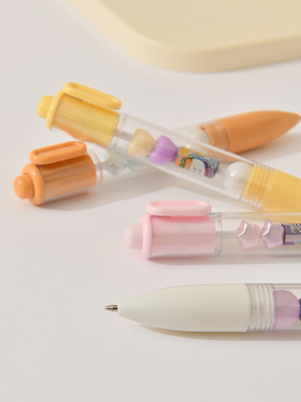 Chenxi Tietile Creative DIY Bead Ballpoint Pen 0.7mm Bullet Tip Press Medium Oil Pen Planner Pen Cartoon Office Writing pic 33