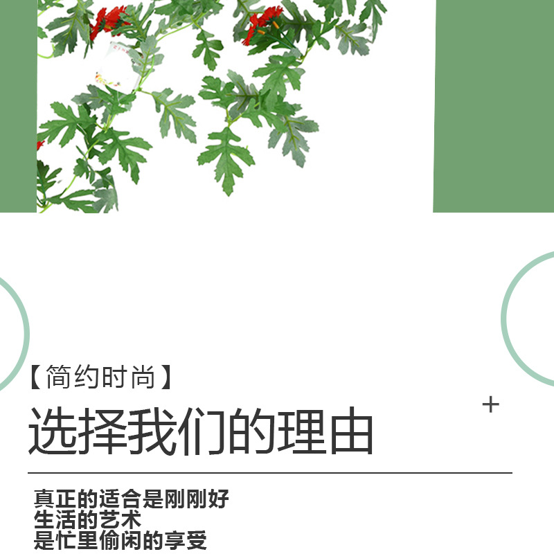 Artificial plants, flower vines, flower hanging, flower vines, wall hanging, ceiling decoration, small daisies, horticultural atmosphere, artificial green plants pic 9