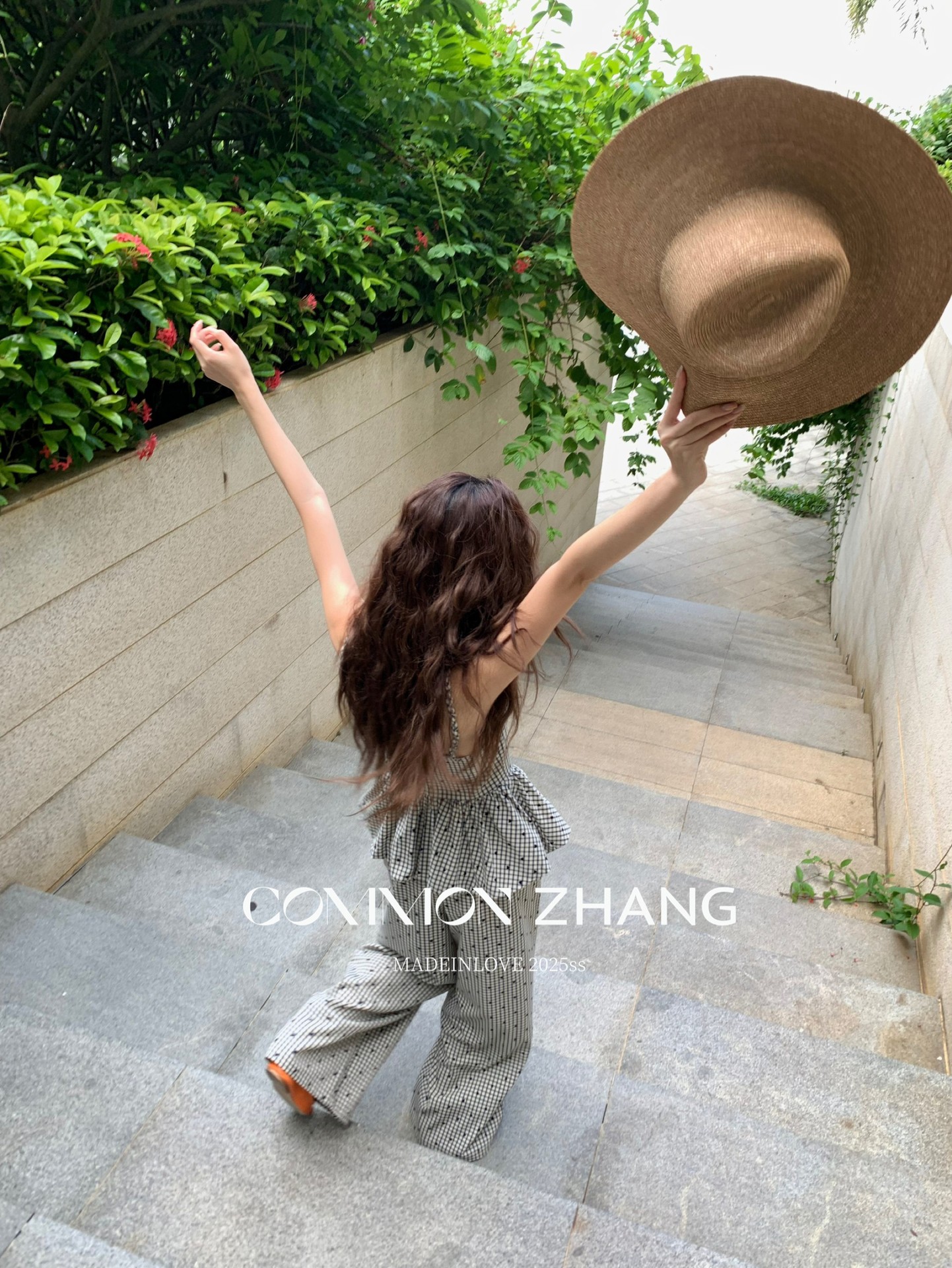 CZ ZHANG Summer Korean stylish striped checkered polka dot drape floor-length wide-leg versatile casual pants A24286 pic 10