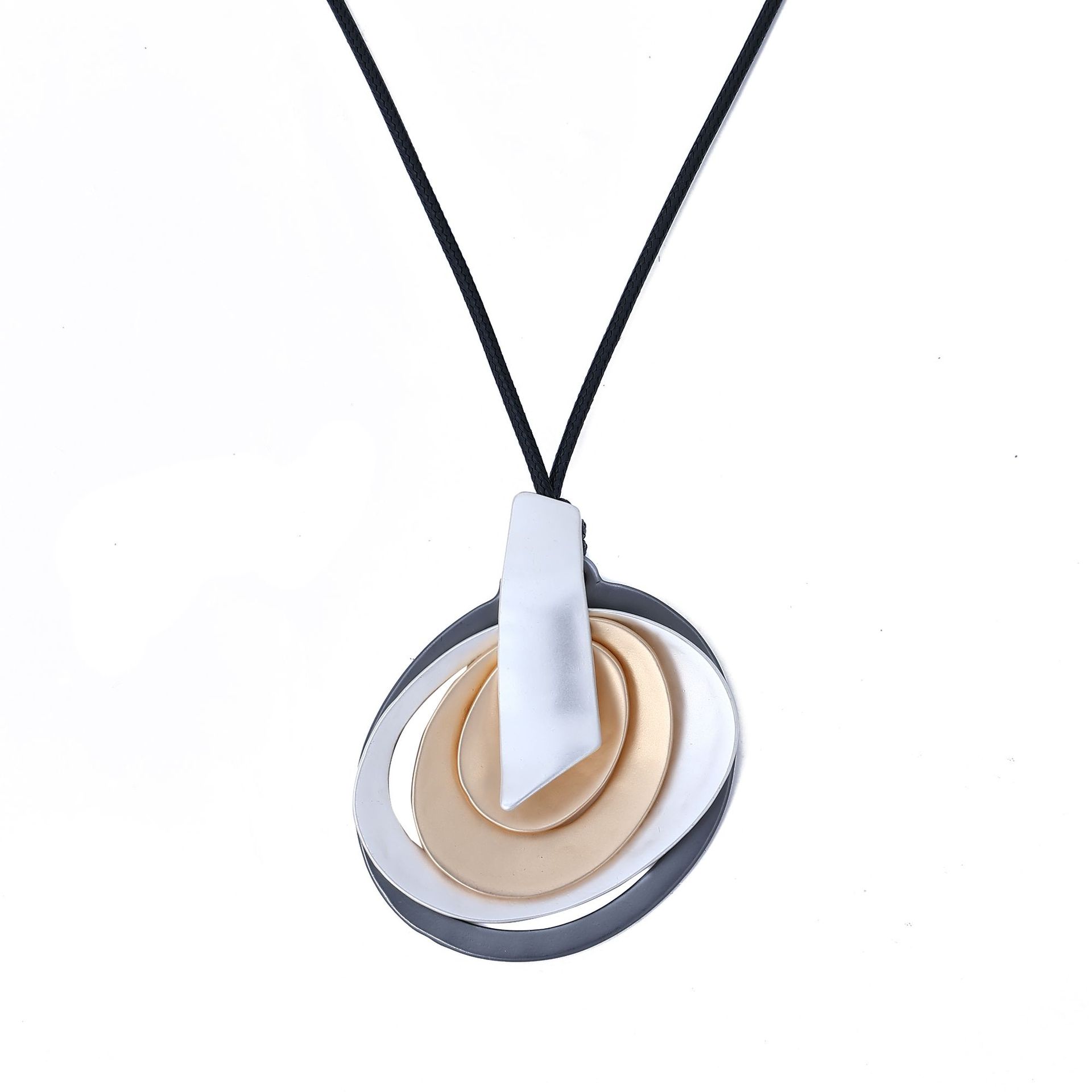 欧美金属项链亚马逊爆款跨境复古简约ins吊坠长款时尚女士毛衣链详情7