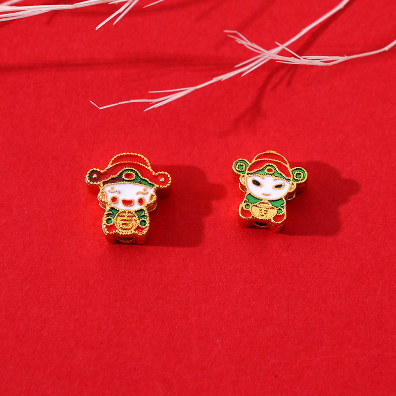 新款中式古法沙金珐琅钥匙扣手链项链吊坠DIY配件批发工艺品礼品动漫影视明星周边cosplay道具详情4