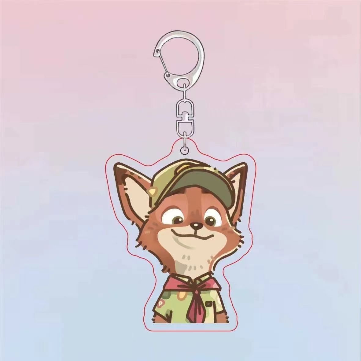 Zootopia keychain Instagram couple backpack pendant Judy Nick cute CP dopamine for boyfriend pic 2