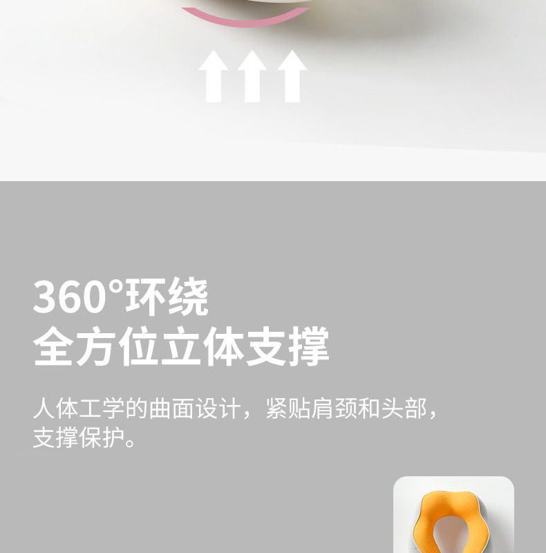 New type of memory foam U-shaped pillow detachable and washable travel pillow manufacturer wholesale slow rebound memory foam U-shaped pillow pic 9