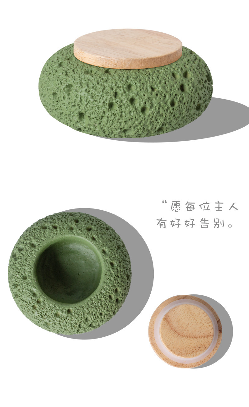 Pet urn ceramic six-color style with wooden lid, pet urn, pet funeral supplies, pet funeral souvenirs pic 7