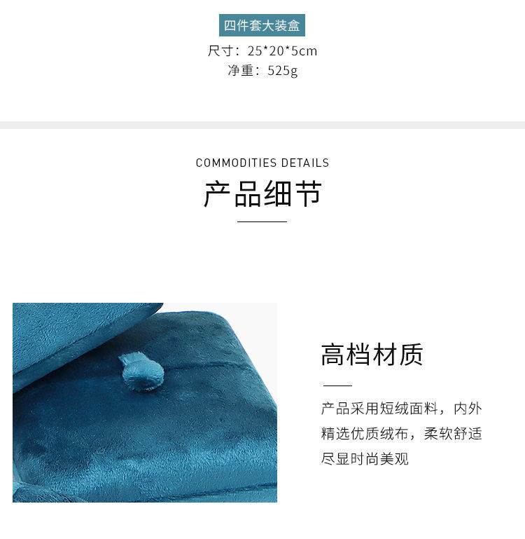 双开绒布首饰盒按扣珠宝戒指盒手镯手链包装盒珍珠项链盒子高级感详情16