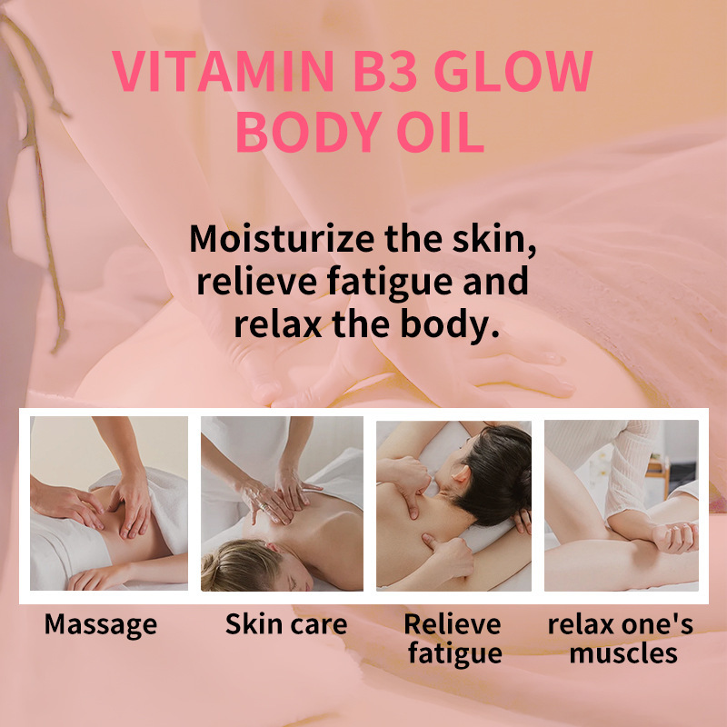 Body oil Cross-border Vitamin B3 Body Gel Oil Moisturizing and Nourishing Skin Massage Oil Gel Exclusively for Export pic 6