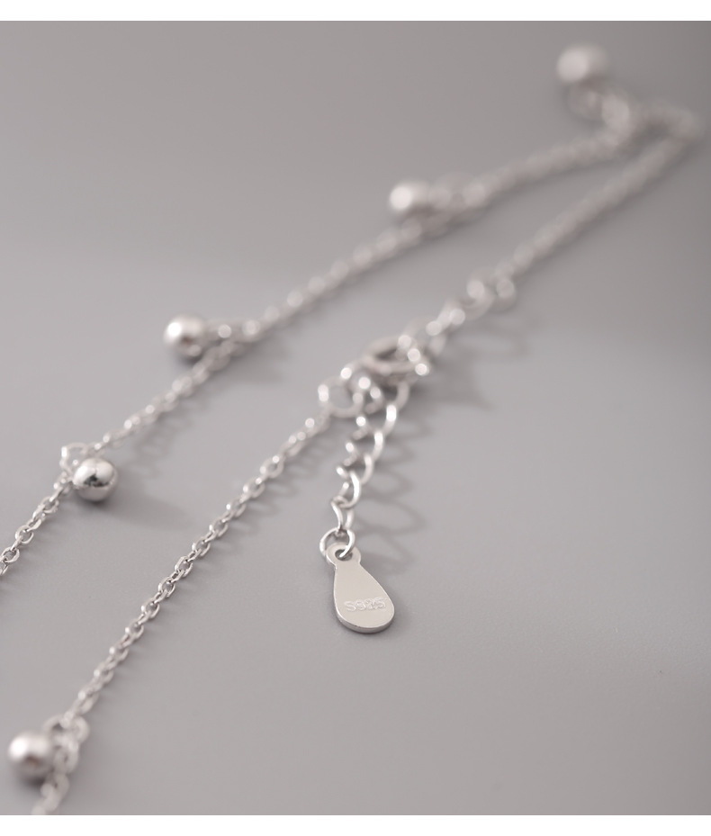 925纯银圆珠脚链女韩版简约小众设计时尚个性学生闺蜜脚饰4101G详情12