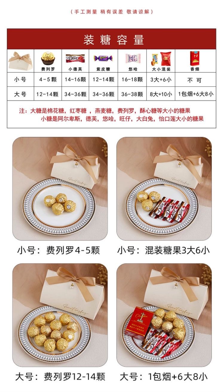 New high-end wedding candy box for 2025 wedding, triangular empty box as a souvenir wholesale pic 3