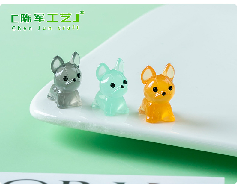 Creative and cute luminous puppy Mengli diy decorative blind bag accessories Micro-landscape desktop car small ornaments pic 43