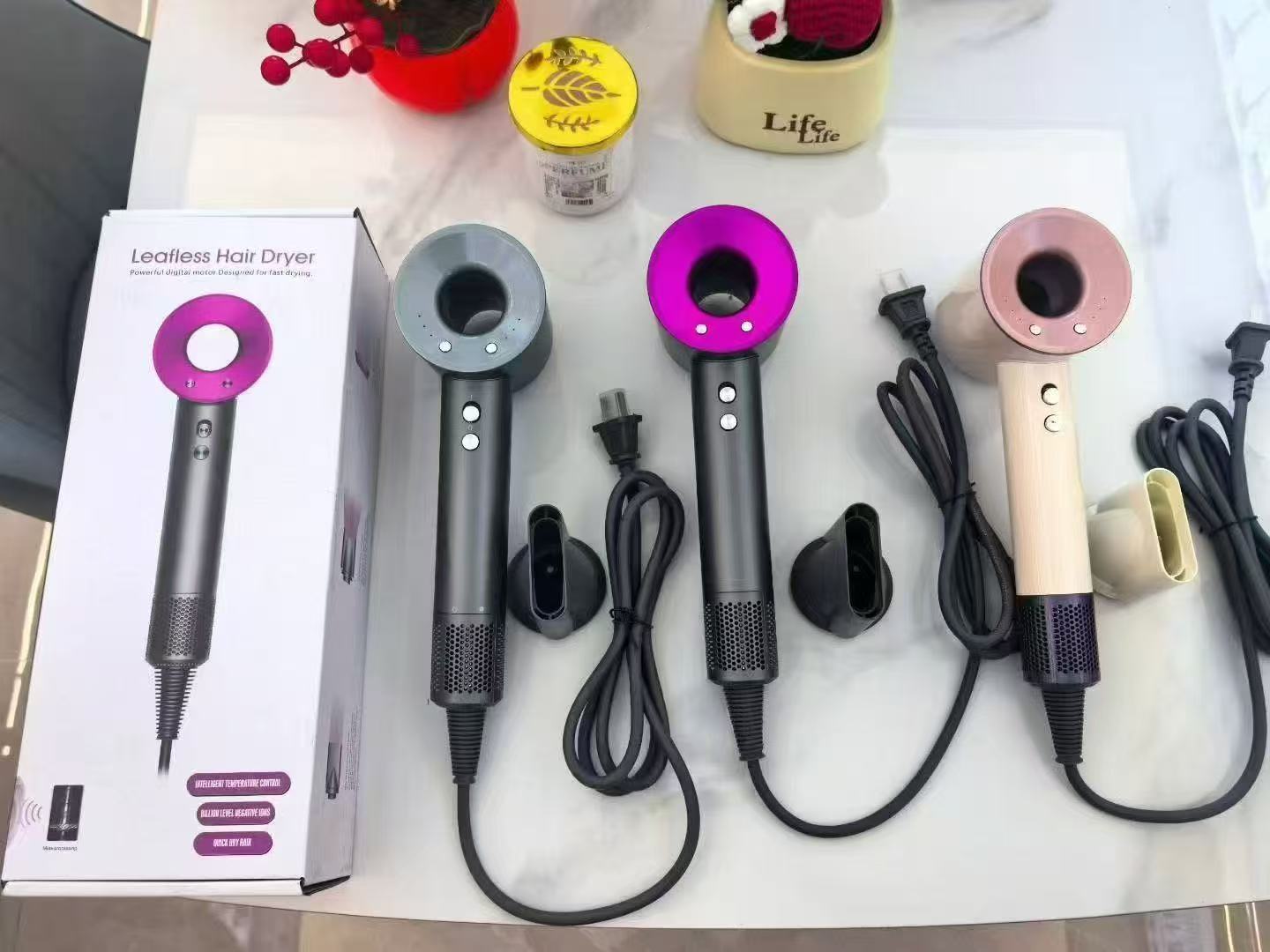 New high-quality household hair dryer, high-speed bladeless negative ion hair dryer, high-power constant-temperature hair care hair dryer pic 7