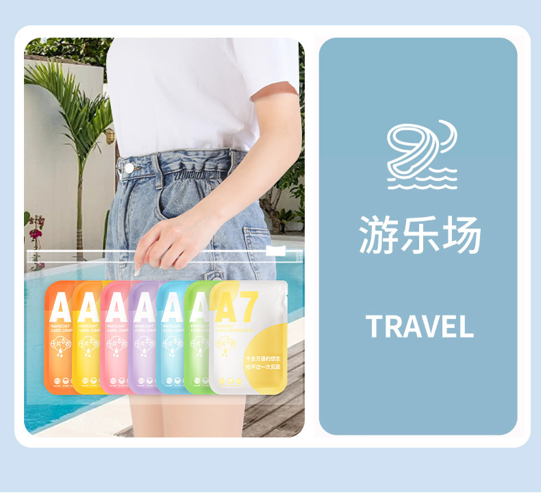 Thickened and lengthened disposable raincoat, explosion-proof rain travel one-piece raincoat, portable card, adult hiking and rafting raincoat pic 16