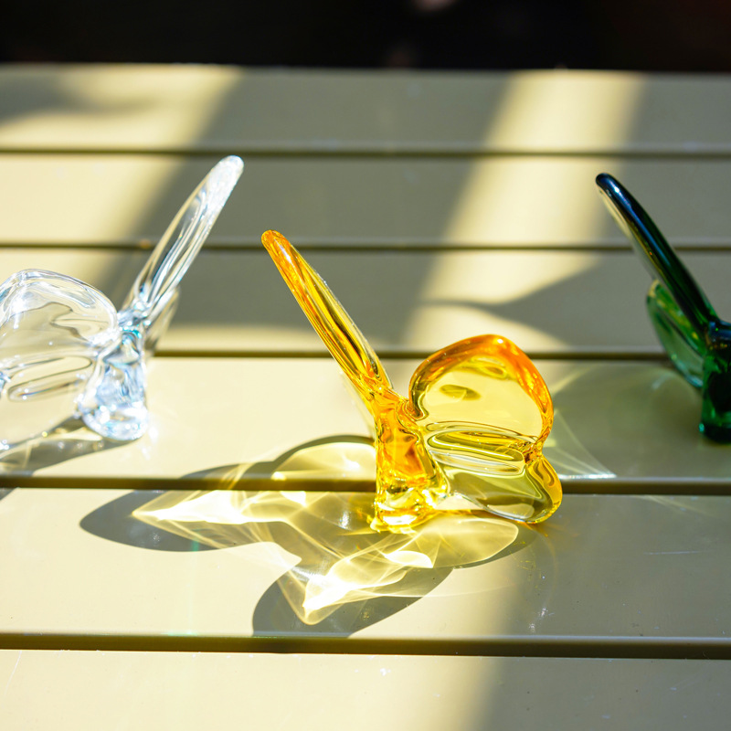 批发零售水晶炫彩琉璃彩色蝴蝶摆件装饰品小礼物居家工艺品外贸公 水晶工艺品精致美观适合送礼详情10