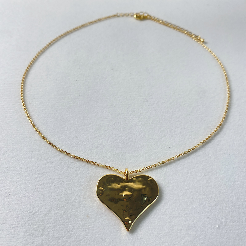 韩国小众设计感韩素希同款抽绳心形可调节长款项链女做旧爱心款式详情8